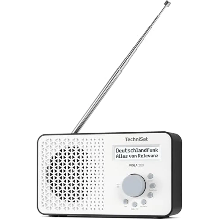 TECHNISAT Viola 200, Portables DAB+ Digitalradio mit UKW/RDS, Netz- und Batteriebetrieb, Weiß/Schwarz – Bild 2