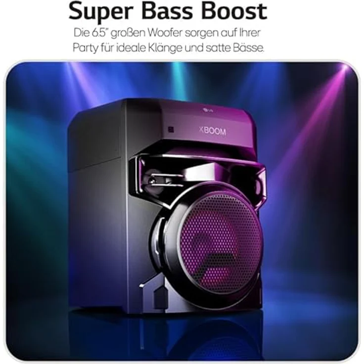 LG XBOOM La Bestia RNC2, Bluetooth Standlautsprecher mit 80W Leistung, Schwarz, Karaoke und LED-Beleuchtung – Bild 3