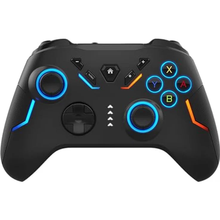 Wigento Wireless Gaming Controller für PC / Android / Switch, RGB, 6 Achsen, Turbo, Makro, 1200 mAh Akku – Bild 1