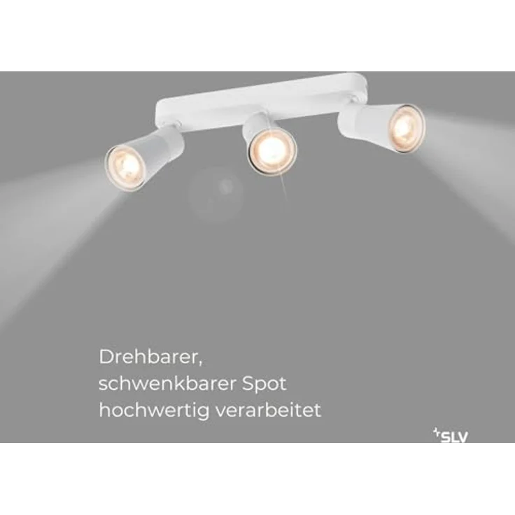 SLV PURI 2.0 CONE, Deckenleuchte, Wandleuchte, Weiß - Flexibler Schienenstrahler für vielseitige Innenbeleuchtung – Bild 3