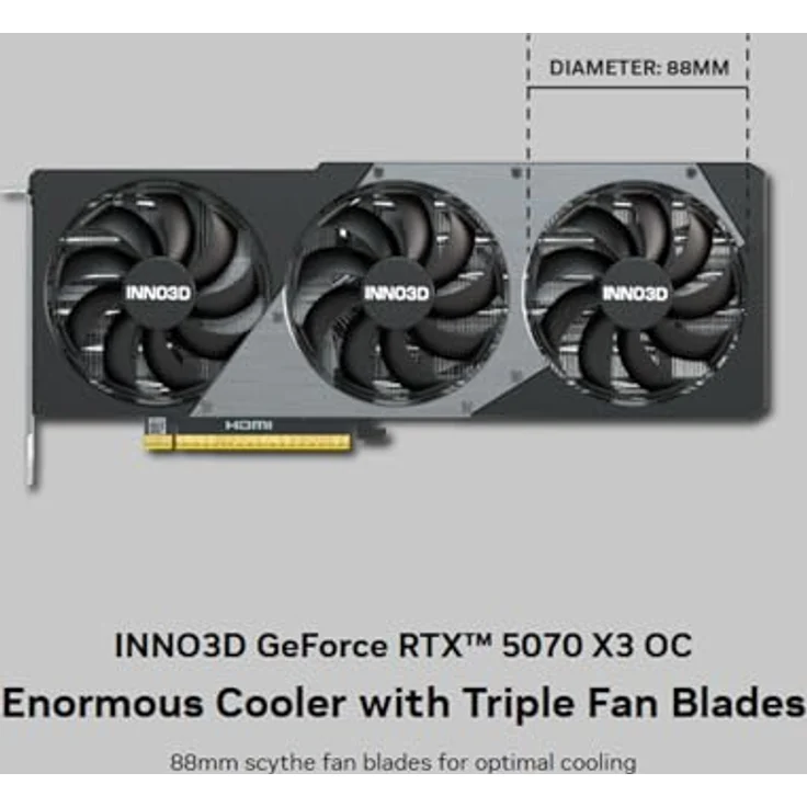 Inno3D GeForce RTX 5070 TWIN X2 OC 12GB GDDR7 Grafikkarte mit DLSS 4 – Bild 4