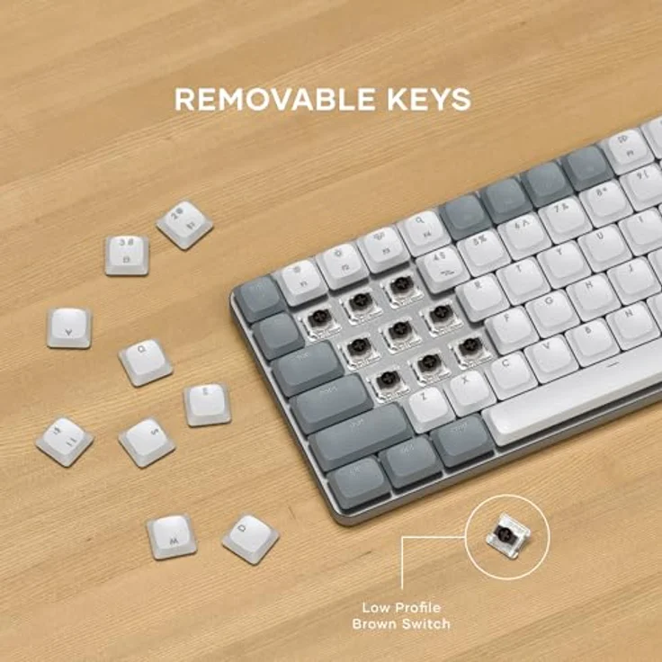 Satechi SM1 Mechanische BT MultiSync Tastatur Backlit (Eng. Int., Kabellos), Tastatur, Grau, Weiss – Bild 4