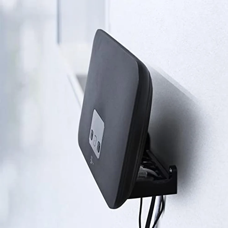 Mobilefox Wandhalterung für Telekom Speedport Smart 4 Router, Schwarz, mit Kabelmanagement und Schraubbefestigung – Bild 2