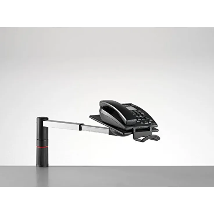 Novus ScopeMaster, Tisch-Befestigungskit für Telefon mit einstellbarem 360 Grad Schwenkarm, Grau