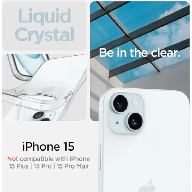Spigen Liquid Crystal Hülle Kompatibel mit iPhone 15 -Crystal Clear – Bild 2