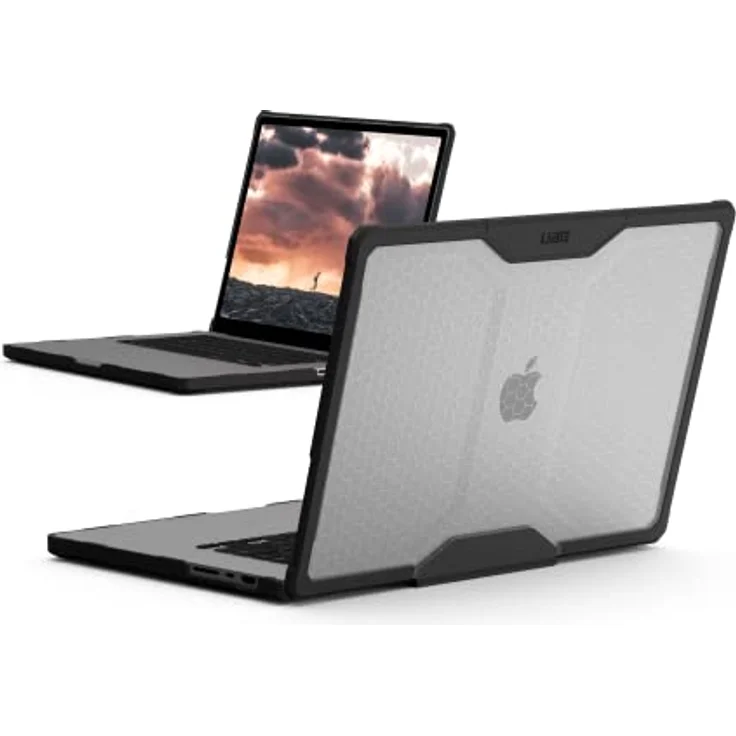 Urban Armor Gear Plyo Case für das Apple MacBook Pro 16" Zoll (M1-2021) Hülle [Sturzfeste Schutzhülle nach US-Militärstandard, Integrierte Lüftungsschlitze] Ice (transparent), 134003114343 – Bild 1