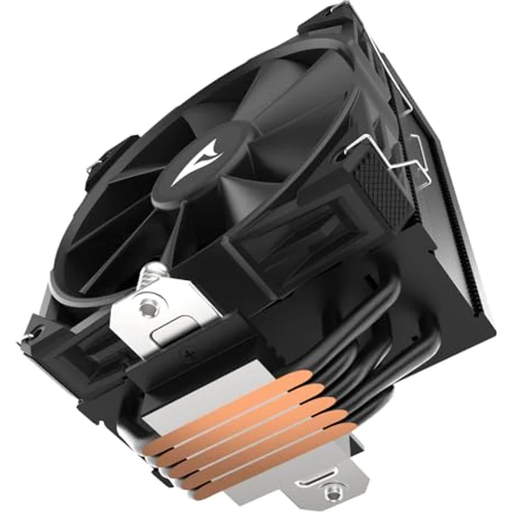 Sharkoon A50 Black, CPU Kühler mit 230W TDP, 120 mm Lüfter, leiser Betrieb und einfache Montage, Schwarz – Bild 8