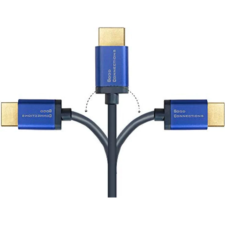 Ultra-High-Speed HDMI 2.1 SmartFLEX Kabel, 8K UHD-2 - 4K UHD, Aluminiumgehäuse, CU, dunkelblau, 0,5 – Bild 6