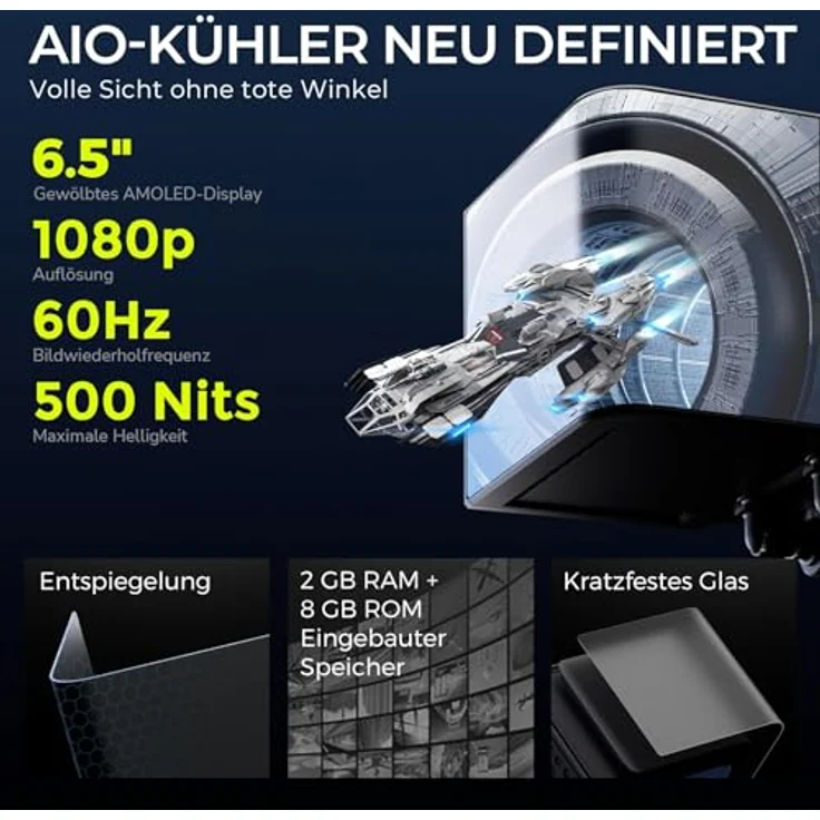 TRYX Panorama, CPU Wasserkühler mit 240 mm Radiator, 2x 120 mm Lüfter, langlebiges Kupferdesign, Schwarz – Bild 2