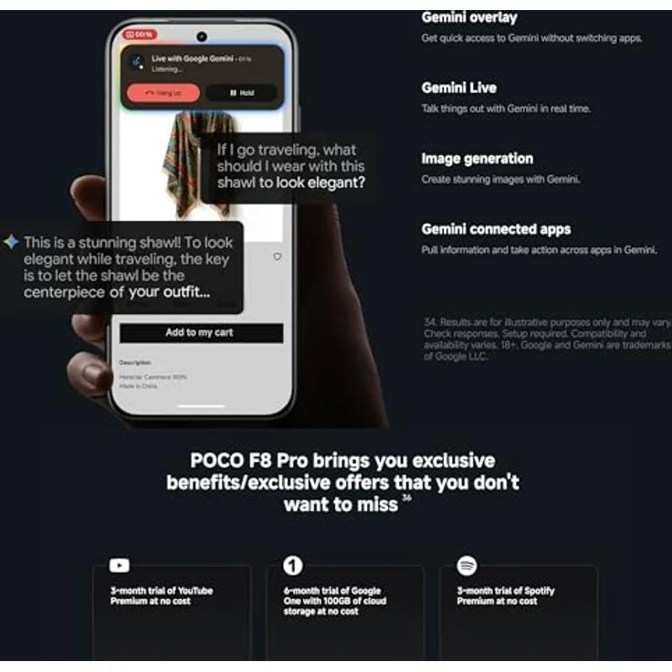Xiaomi Poco F8 Pro 5G Dual Sim 12GB RAM 256GB - Blue (256 GB, Blue, Dual SIM, 5G), Smartphone, Blau – Bild 9