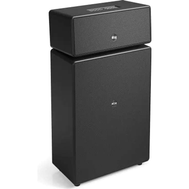 Audio Pro Drumfire II - Kraftvoller WiFi Multiroom Speaker - Kabellos mit Bluetooth –Tragbarer Lautsprecher mit AirPlay2, Google Cast, Spotify Connect - Schwarz