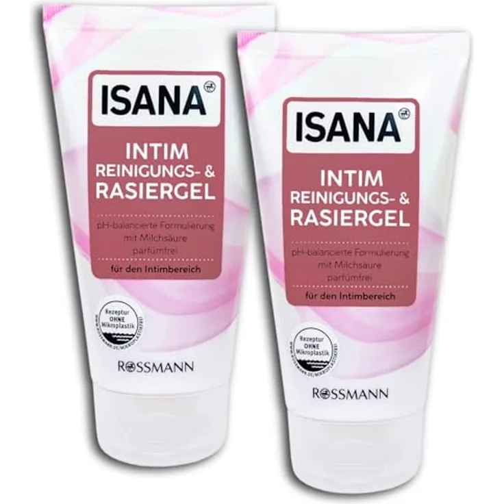 2 er Pack ISANA Intim Reinigungs -& Rasiergel 2 x 150 ml