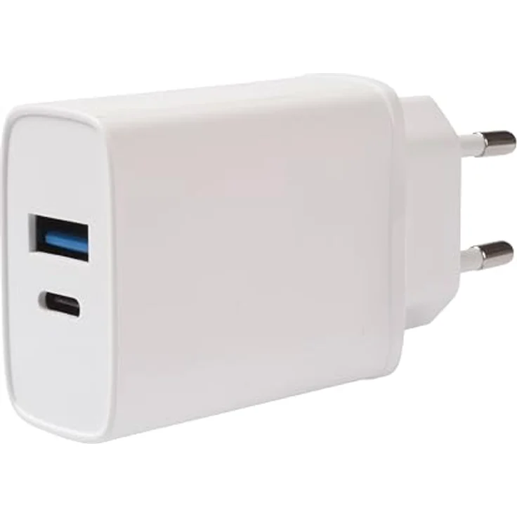 Vivanco TCVVDUALUSB20W Handy Ladegerät USB-A, USB-C® mit Schnellladefunktion Weiß – Bild 2