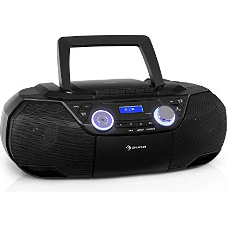Roadie 2K Boombox CD-Player Kassettenradio DAB-DAB+ UKW Bluetooth schwarz – Bild 2