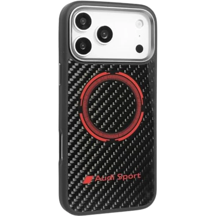 Audi RSQ Kohlefaser Sport Hülle für iPhone 17 Pro Max, kompatibel mit MagSafe, schwarz – Bild 3