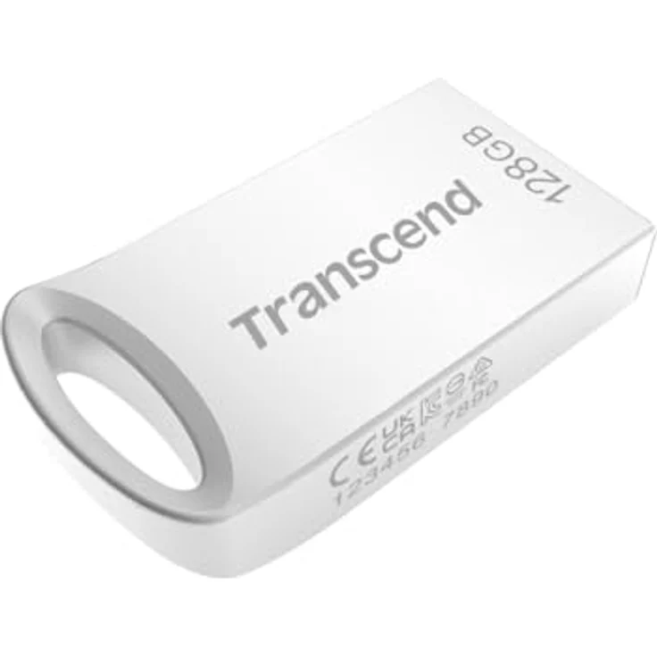 Transcend 128GB kleiner und kompakter USB-Stick 3.1 Gen 1 (für den Schlüsselanhänger) JetFlash silber TS128GJF710S (umweltfreundliche Verpackung) – Bild 3