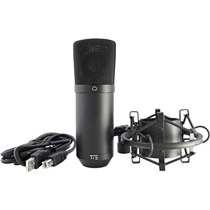 TIE Studio USB Großmembran Kondensatormikrofon Studioqualität geeignet für Livestream, Podcast, Youtube, Twitch & Home-Recording (inkl. Spinne und USB-Kabel) schwarz – Bild 3