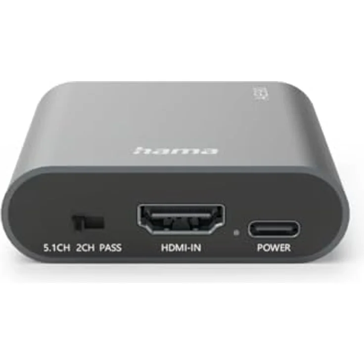 Hama "AE90" HDMI-Audio Extractor, 4K HDMI zu Audio mit Toslink und 3,5mm Klinke, silber – Bild 5