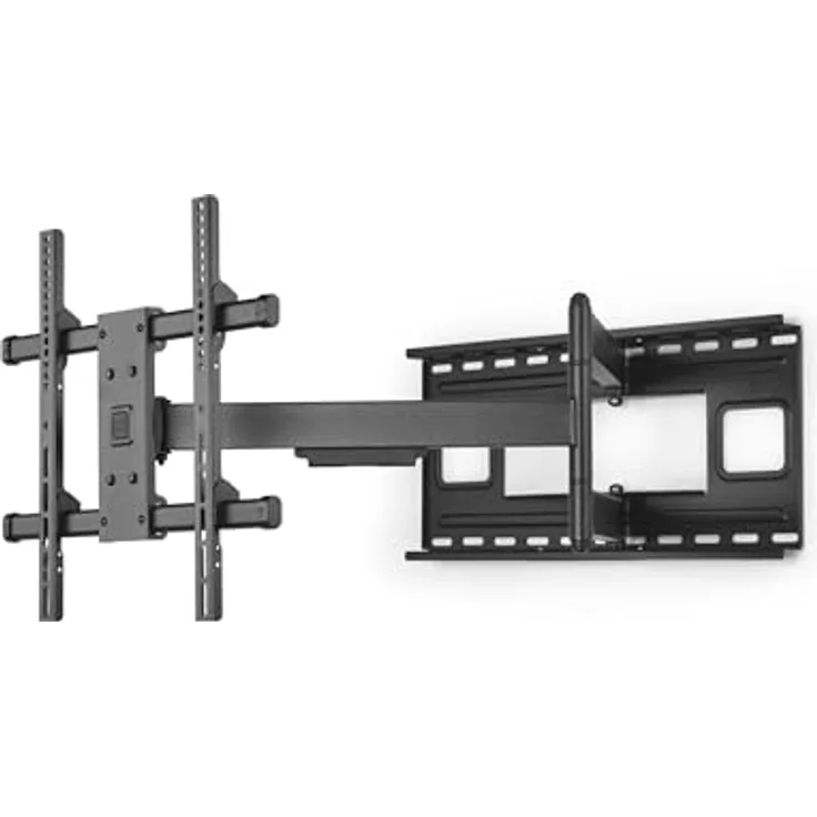 One For All voll bewegliche TV-Wandhalterung (WM4453), geeignet für 32-77 Zoll Fernseher, 180° Schwenkwinkel, 20° Neigungswinkel, 101,5 cm Abstand zur Wand, inkl. Kabelmanagementsystem - schwarz