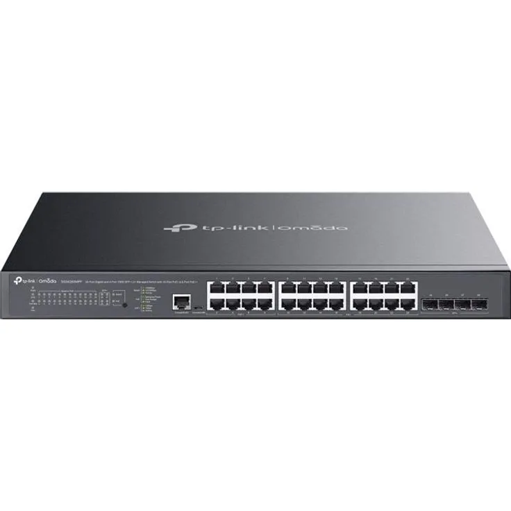 TP-Link SG3428XMPP NEW OMADA 24-PORT GIGABIT AND 4-PORT 10GE SFP L2 (24 Ports), Netzwerk Switch, Schwarz - 4X10G SFP+ + 16XPOE+ + 8XPOE++