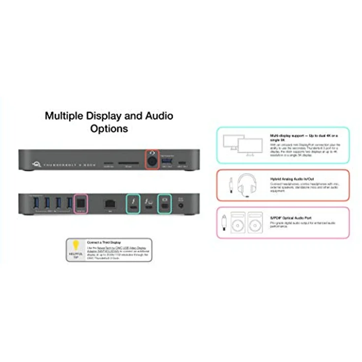 OWC - Thunderbolt 3 Dock - 14-Port Thunderbolt 3 Dock inkl. Kabel - Space Gray – Bild 5