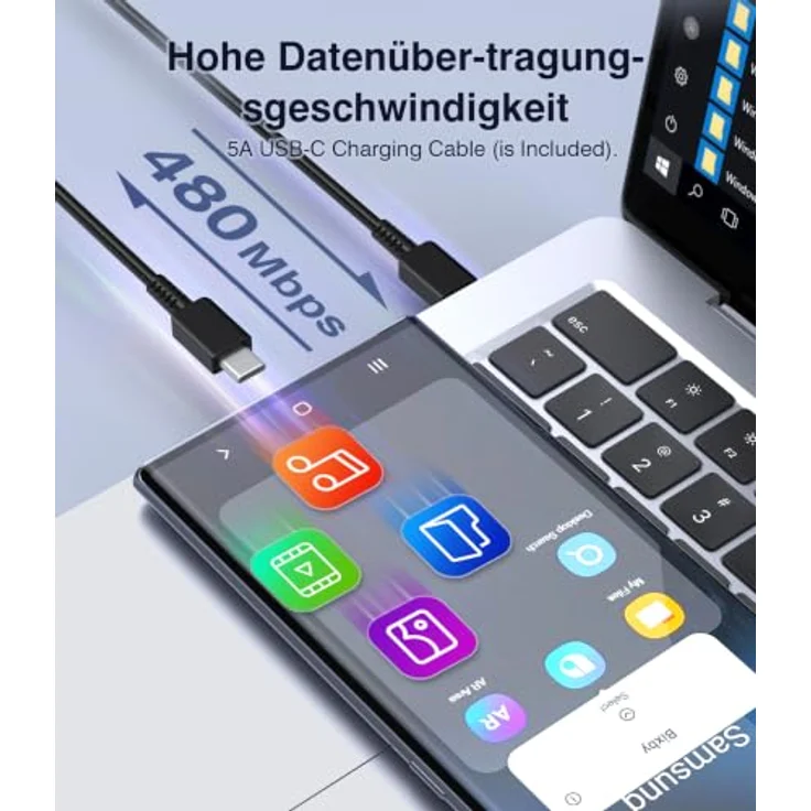 ANYKON 2er-Pack 25W USB C Ladegerät mit 1.8m Schnellladekabel, PD 3.0 Ladestecker für Samsung Galaxy S26/S25/S24/S23/S22/S21 Ultra und iPhone 17/16/15 Pro Max – Bild 5