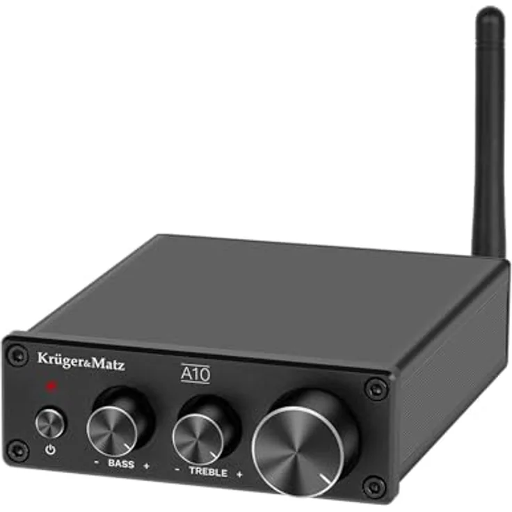 Kruger&Matz A10, Bluetooth 5.1 aptX HD Stereoverstärker mit 2x50W, elegantes Design