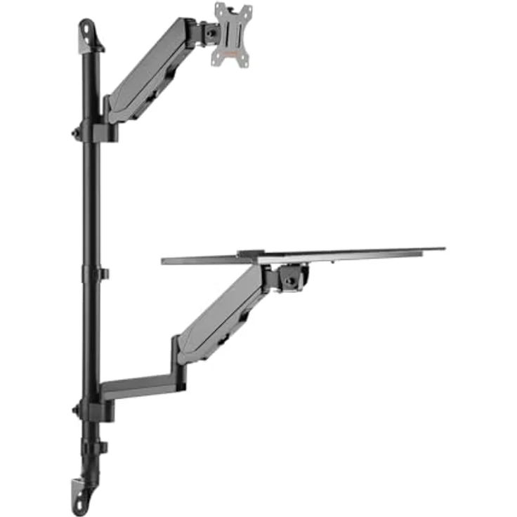My Wall HL64L, Monitor-Wandhalterung für 43,2 cm (17) - 81,3 cm (32), schwarz, höhenverstellbar, neigbar, schwenkbar, für Bildschirme bis 8 kg – Bild 3