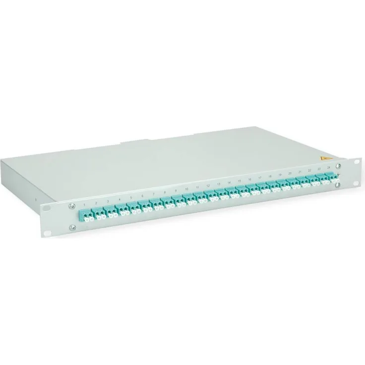 Telegärtner BASIS LWL-Panel, 24x LC Duplex, türkis, OM3, ohne Pigtails
