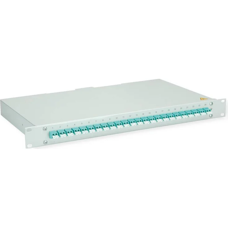 Telegärtner BASIS LWL-Panel, 24x LC Duplex, türkis, OM3, ohne Pigtails