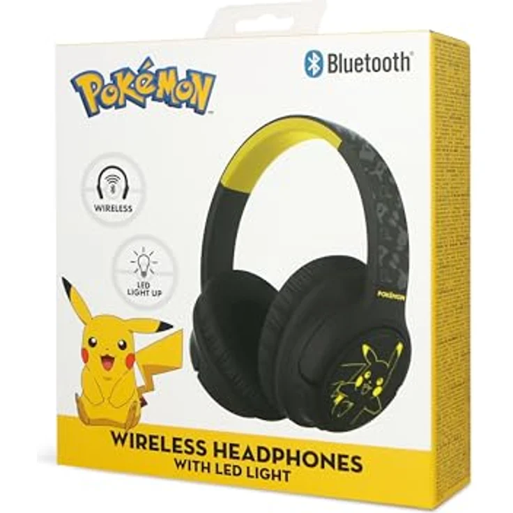OTL Technologies Kabellose Kopfhörer Pokemon Pikachu, faltbar mit LED-Licht, Bluetooth 5.3, 50 Stunden Akkulaufzeit, für Kinder ab 8 Jahren – Bild 4