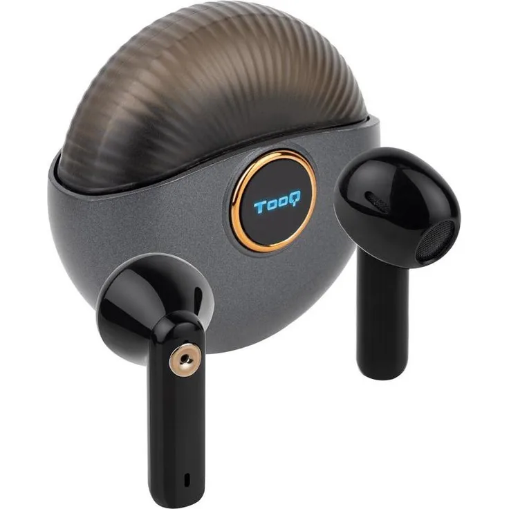 Tooq Technology Snail, Kabellose Kopfhörer mit 18 Stunden Akkulaufzeit, Schwarz-Grau