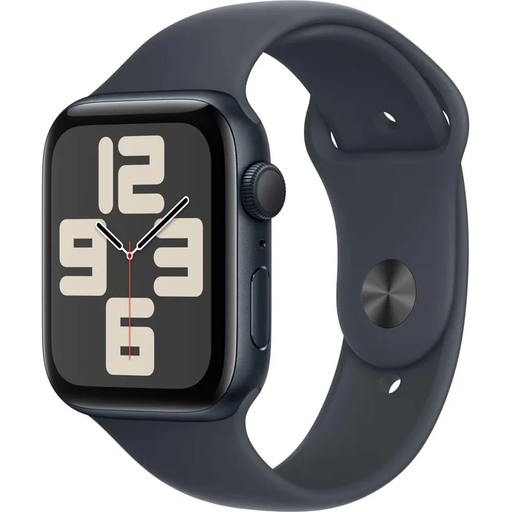 Apple Watch SE (2. Generation) 44 mm, GPS Smartwatch in Midnight mit Sturzerkennung und fortschrittlichen Gesundheitsfunktionen