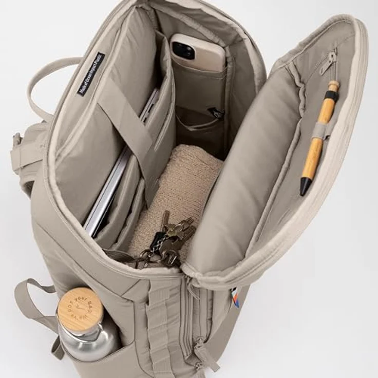GOT BAG Pro Pack Reiserucksack 53 cm mit Laptopfach, beige, 100% Polyester – Bild 9