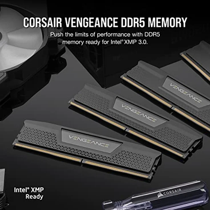 Corsair VENGEANCE DDR5 RAM 48GB (2x24GB) 5600MHz CL40 Intel XMP iCUE Kompatibel Computer Speicher - Schwarz (CMK48GX5M2B5600C40) – Bild 2