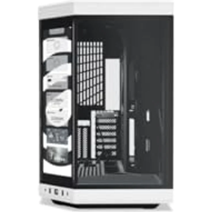 HYTE Y70 Mid Tower Gehäuse Weiß (E-ATX/ATX/M-ATX/M-ITX) - HYTE Dual Chamber Mid-Tower Case mit doppelter Platte aus gehärtetem Glas – Bild 2
