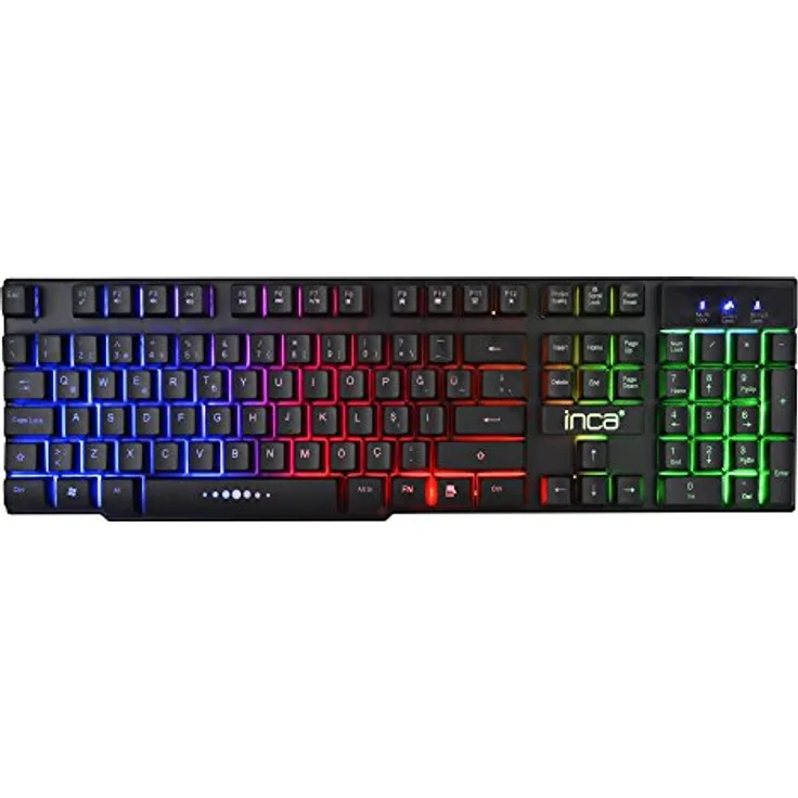 Inca USB Gaming Tastatur Regenbogen LED Beleuchtung IKG-446
