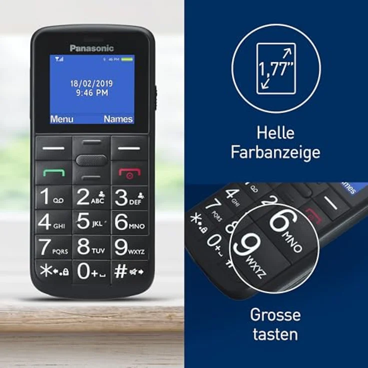 Panasonic KX-TU110 Schwarz Dual-SIM – Bild 3