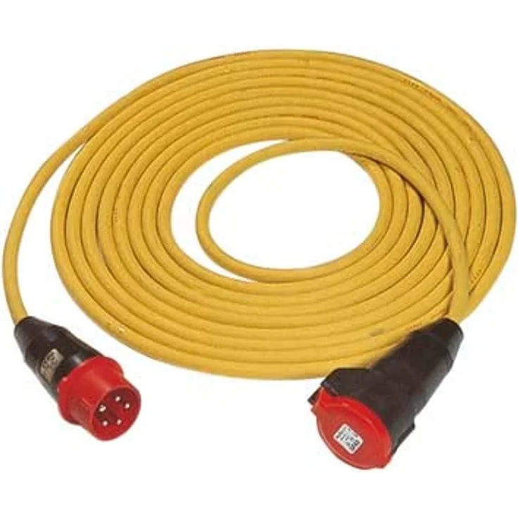 Gifas Electric, Verlängerungskabel 10m 5x2.5qmm 301656/57/10/45, gelb