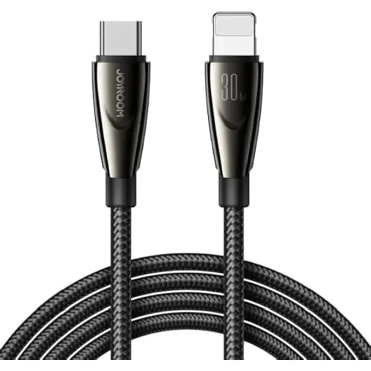 Joyroom Pioneer Serie SA31-CL3, USB-C auf Lightning Datenkabel mit 30W Schnellladung, 1.2m, Schwarz