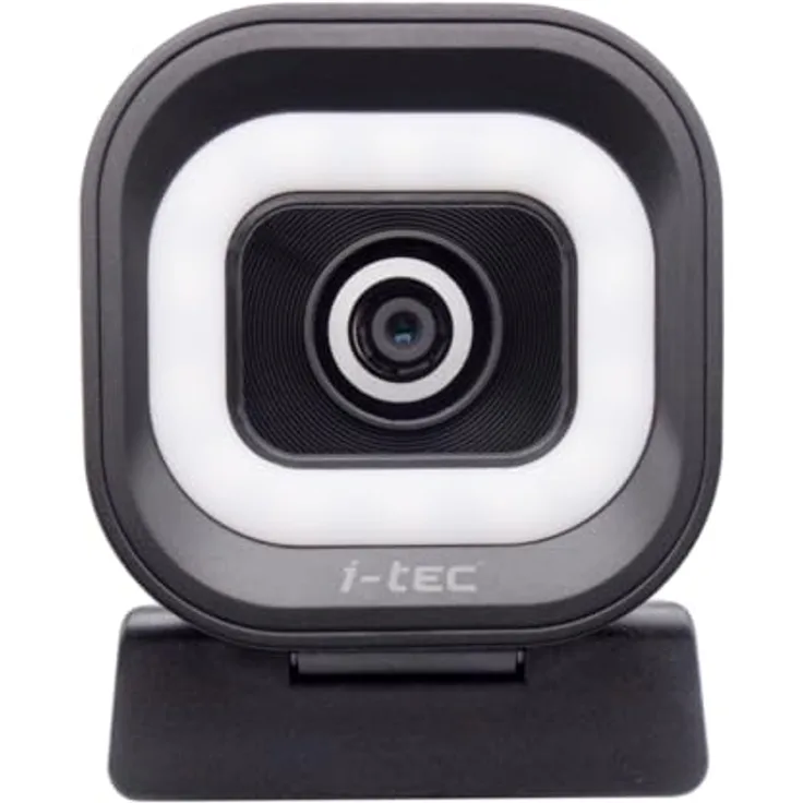 i-tec Solomon 700 Stream Webcam 4K, mit integriertem LED-Ringlicht, PDAF-Autofokus und zwei Mikrofonen