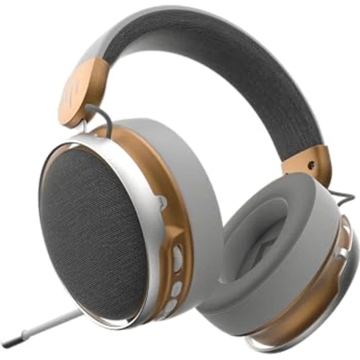Dark Project Dpp Sono Wless White, Over-Ear-Kopfhörer mit Geräuschunterdrückung, 25 Stunden Akkulaufzeit, kabellos und kabelgebunden, Gold/Weiß – Bild 5