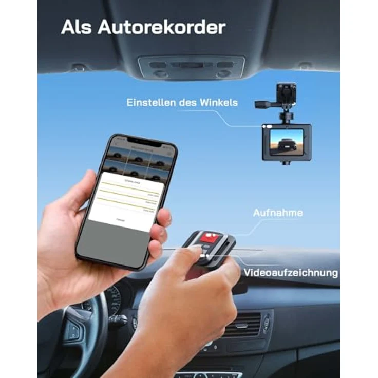 WOLFANG GA100 Action Cam, 4K Video 30FPS, 20MP Fotos, wasserdicht bis 40m, WiFi, EIS Bildstabilisierung – Bild 5