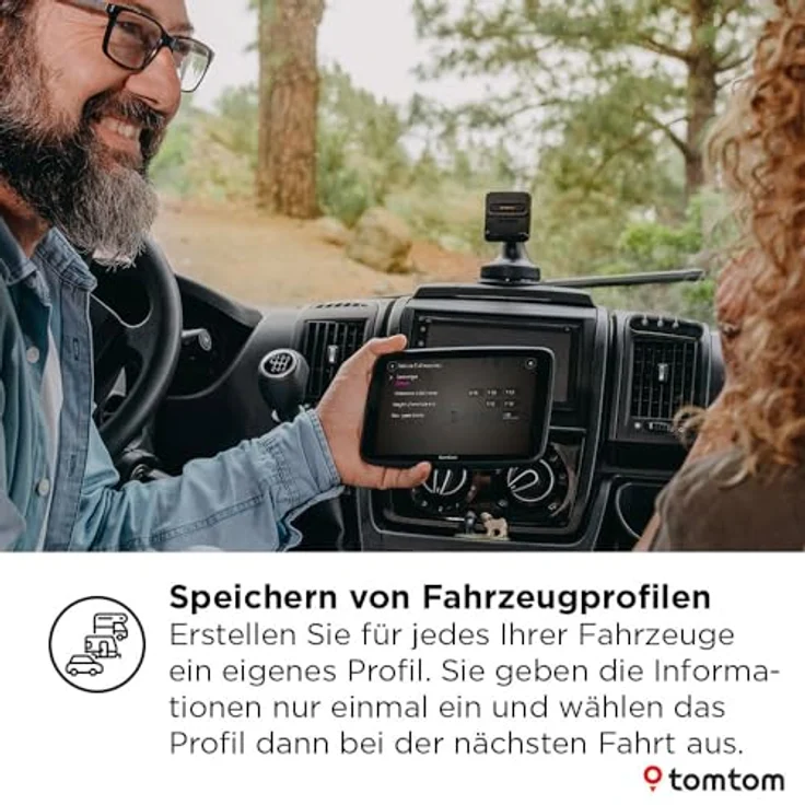 TomTom GO Camper Max (2te Gen.) 17,8 cm (7 Zoll) Navigationsgerät, 32 GB Welt, 1024 x 600 Pixel – Bild 7