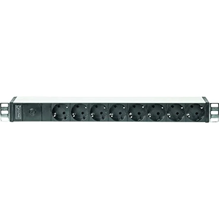 DIGITUS 19'' Steckdosenleiste, 8 Abgriffe, 1HE, 250VAC, 50-60Hz, 10A, 4000W, mit Vorsicherung für Überlastschutz – Bild 2