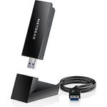 NETGEAR Nighthawk USB 3.0 Adapter | Tri-Band Wireless Gigabit Speed (bis zu 3 Gbit/s) | neues 6 GHz Band | für Windows PC