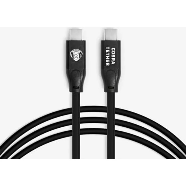 Cobra Tether USB-C auf USB-C Kabel 5m - Schwarz - Gerade – Bild 1