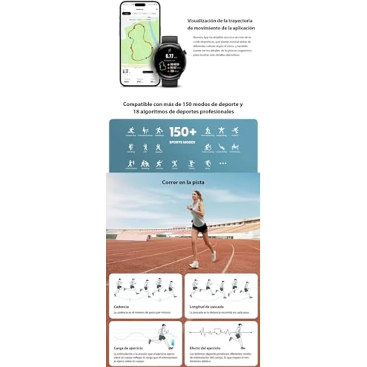 Mibro Lite 3 Pro Smartwatch Braun - AMOLED-Display, Unterstützung für 150 Sportmodi, GNSS-Technologie – Bild 7