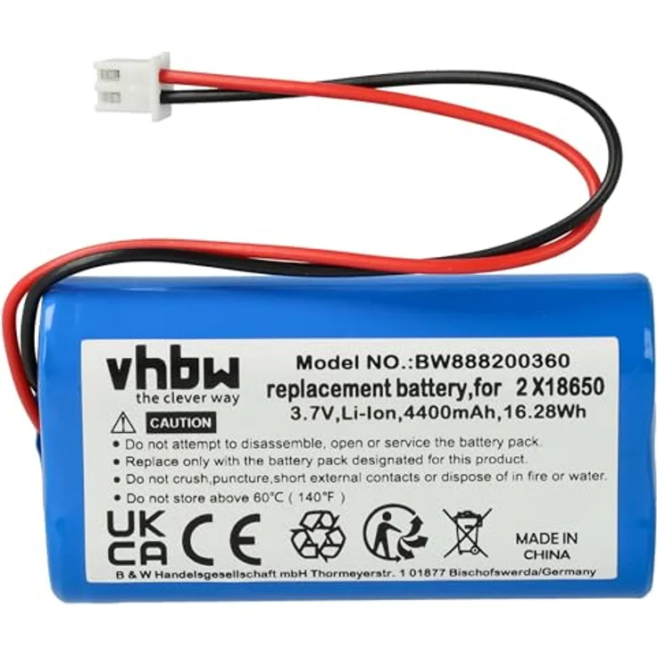 vhbw 5X Akku kompatibel mit Zafferano Poldina, Olivia Pro, Poldina Pro, 4400 mAh, wiederaufladbar, Li-Ion, 3,7 V – Bild 3