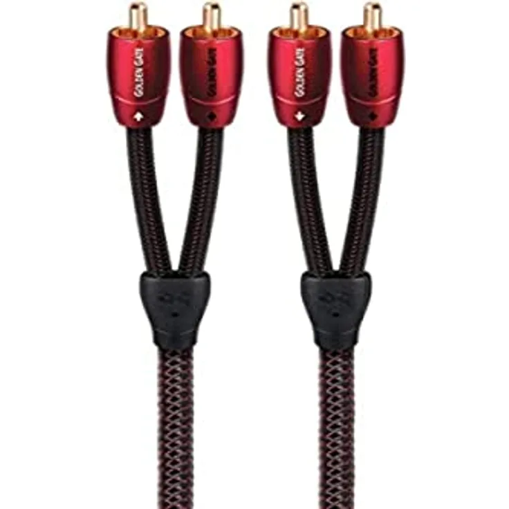 Audioquest – Stereo Kabel Golden Gate mit 4 RCA-Steckern, 0,6 m